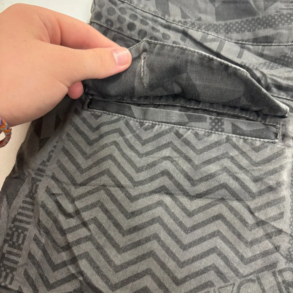 Rip Curl Mens Charcoal Grey Geometric Print Board Shorts Size 33 Surf Skate